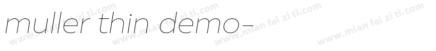 muller thin demo字体转换